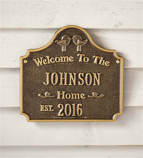 metal personalized house plaque|exterior house sign personalized.